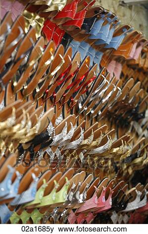 A variety of colourful womens sandals View Large Photo Image Stock Photo - A variety of colourful womens sandals. Fotosearch