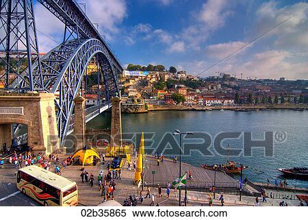 A view of St. Luis Bridge in Oporto, Portugal View Large Photo Image Stock Photography - A view of St. Luis Bridge in Oporto, Portugal. Fotosearch