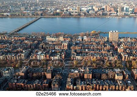 Stock Photograph - Aerial view of Boston, Massachusetts, USA. Fotosearch