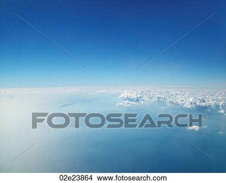 Aerial view of sky and clouds. View Large Photo Image Picture - Aerial view of sky and clouds.. Fotosearch