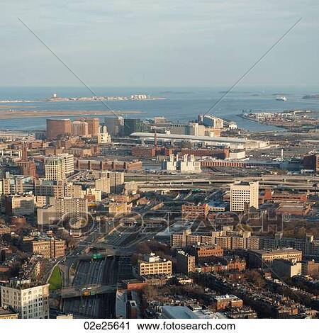 Aerial view of the city of Boston, Massachusetts, USA View Large Photo Image Stock Image - Aerial view of the city of Boston, Massachusetts, USA. Fotosearch
