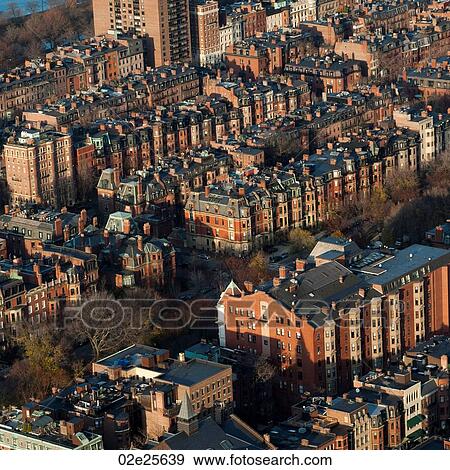 Aerial view of the city of Boston, Massachusetts, USA View Large Photo Image Stock Photo - Aerial view of the city of Boston, Massachusetts, USA. Fotosearch