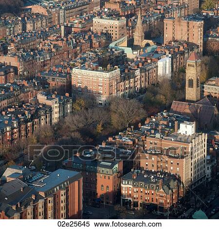 Stock Photography - Aerial view of the city of Boston, Massachusetts, USA. Fotosearch
