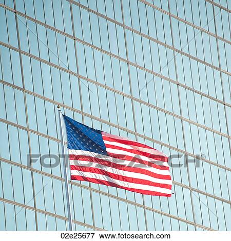 Stock Photo - American Flag in Boston, Massachusetts, USA. Fotosearch