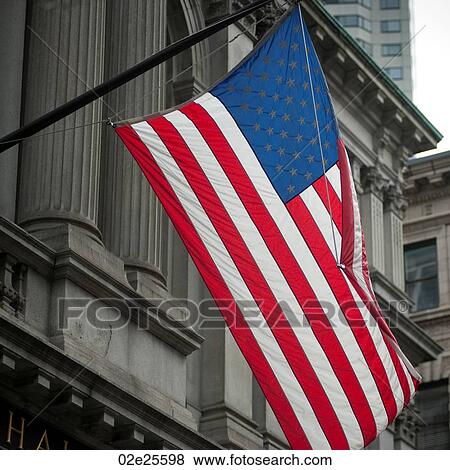 American flag on the Old City Hall building in Boston, Massachusetts, USA View Large Photo Image Stock Photo - American flag on the Old City Hall building in Boston, Massachusetts, USA. Fotosearch