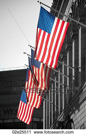 American flags on a buidling in Boston, Massachusetts, USA View Large Photo Image Stock Image - American flags on a buidling in Boston, Massachusetts, USA. Fotosearch