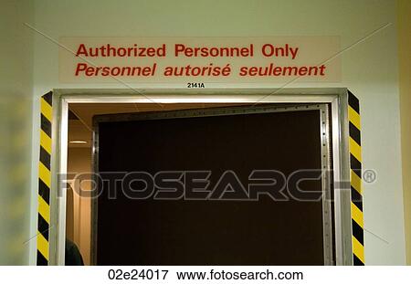Stock Photo - Authorized personnel only!. Fotosearch