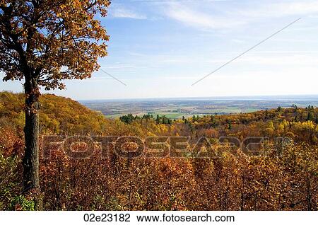 Stock Image - Autumn vista from the Gatineau Hills.. Fotosearch