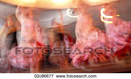 Blurred Flamenco dancers, Spain. View Large Photo Image Stock Photo - Blurred Flamenco dancers, Spain.. Fotosearch