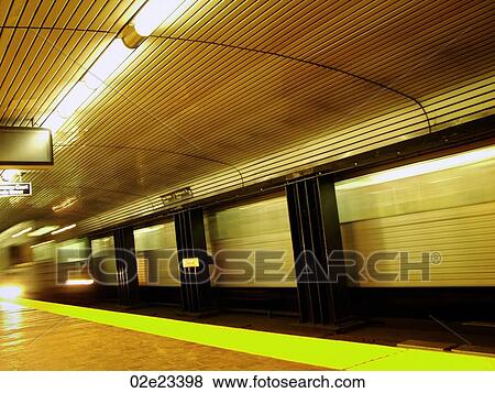Blurring transit subway train. View Large Photo Image Stock Photo - Blurring transit subway train.. Fotosearch
