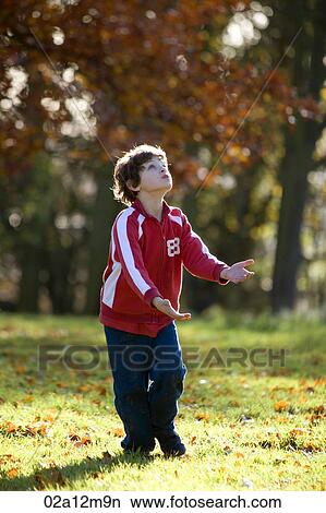 Picture - Boy preparing to catch a ball. Fotosearch