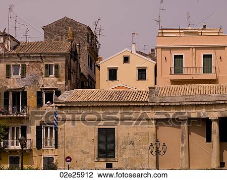 Buildings in Corfu Greece View Large Photo Image Stock Image - Buildings in Corfu Greece. Fotosearch