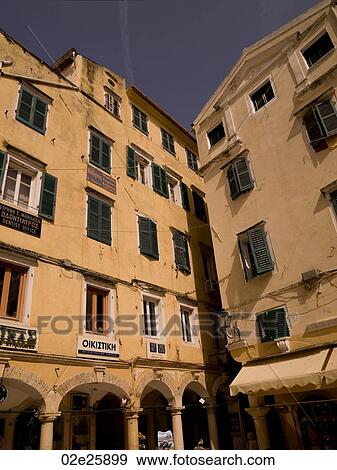 Buildings in Corfu Greece View Large Photo Image Stock Photo - Buildings in Corfu Greece. Fotosearch