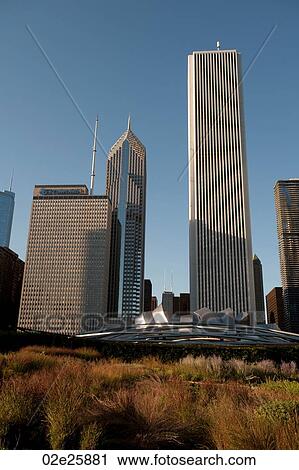 Buildings in downtown Chicago, as viewed from Millennium, Park View Large Photo Image Stock Image - Buildings in downtown Chicago, as viewed from Millennium, Park. Fotosearch