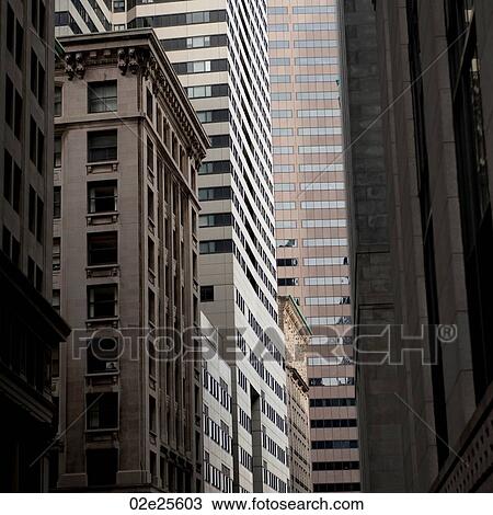 Stock Image - Buildings in the financial district of Boston, Massachusetts, USA. Fotosearch