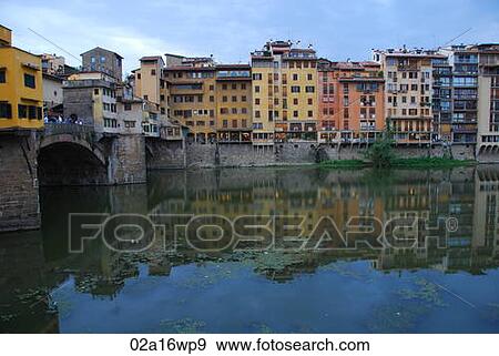 Stock Photo - Buildings on the Ponte Vecchio, Florence, Italy. Fotosearch