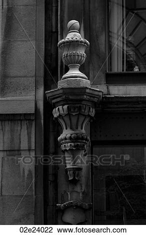 Stock Image - B&W architectural detail.. Fotosearch