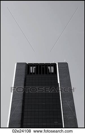 B&W solid monolithic tower with sky as background. View Large Photo Image Stock Photo - B&W solid monolithic tower with sky as background.. Fotosearch