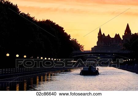 Canadian Cities, House boat on evening cruise, Rideau Canal, Ottawa Canada. View Large Photo Image Stock Image - Canadian Cities, House boat on evening cruise, Rideau Canal, Ottawa Canada.. Fotosearch