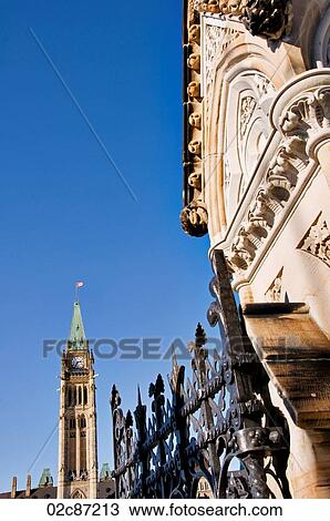 Stock Image - Canadian Government Parliament Buildings, Ottawa Canada.. Fotosearch