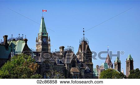 Stock Photo - Canadian Parliament Buildings, Ottawa, Canada.. Fotosearch