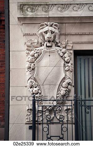 Carved emblem on the wall of a building in Boston, Massachusetts, USA View Large Photo Image Stock Photo - Carved emblem on the wall of a building in Boston, Massachusetts, USA. Fotosearch