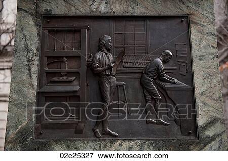 Carved plaques on the side of the Benjamin Franklin statue in Boston, Massachusetts, USA View Large Photo Image Stock Photo - Carved plaques on the side of the Benjamin Franklin statue in Boston, Massachusetts, USA. Fotosearch