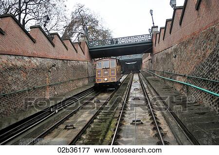 Castle Hill funicular railway, Budapest View Large Photo Image Stock Photo - Castle Hill funicular railway, Budapest. Fotosearch