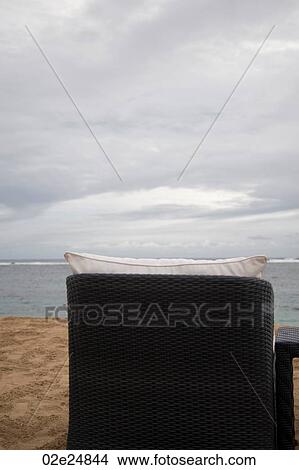 Chaise chair on beach in Bali View Large Photo Image Picture - Chaise chair on beach in Bali. Fotosearch