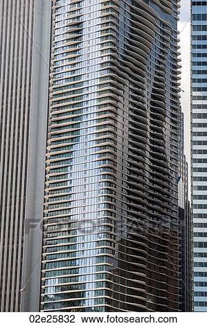 Chicago, Aqua Building View Large Photo Image Stock Image - Chicago, Aqua Building. Fotosearch