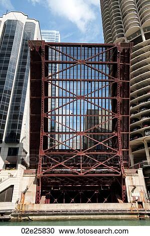 Chicago, Dearborn Street Drawbridge View Large Photo Image Stock Image - Chicago, Dearborn Street Drawbridge. Fotosearch