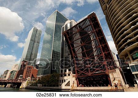 Chicago, Dearborn Street Drawbridge View Large Photo Image Stock Image - Chicago, Dearborn Street Drawbridge. Fotosearch