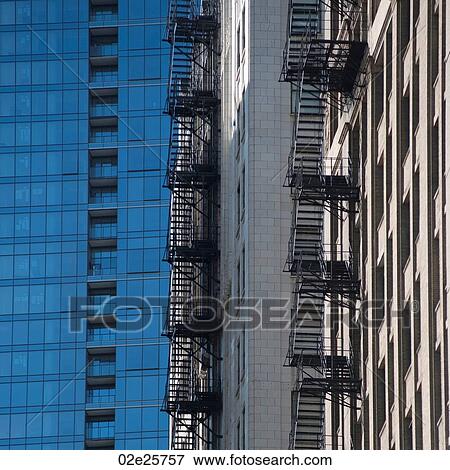 Chicago, Fire Escape View Large Photo Image Stock Photo - Chicago, Fire Escape. Fotosearch