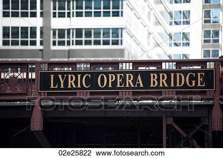 Stock Image - Chicago, Lyric Opera Bridge. Fotosearch