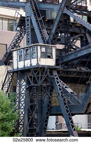Chicago, Railroad Drawbridge View Large Photo Image Stock Image - Chicago, Railroad Drawbridge. Fotosearch