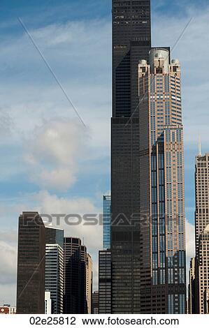 Chicago, Sears Tower View Large Photo Image Stock Image - Chicago, Sears Tower. Fotosearch