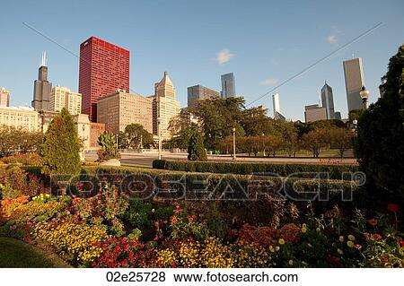 Stock Photo - Chicago Skyline. Fotosearch