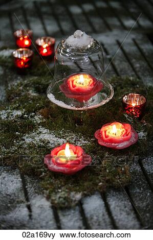 Stock Photo - Christmas candles. Fotosearch