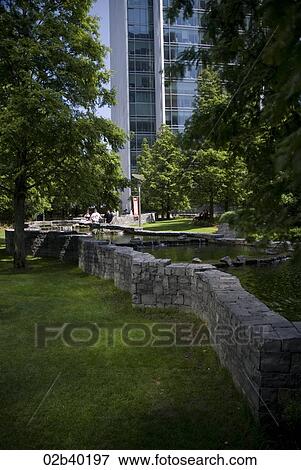 Stock Photo - City Park in Canary Wharf. Fotosearch