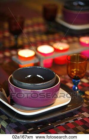 Picture - Close up of a table spread. Fotosearch
