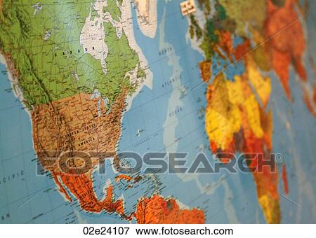 Close-up of world map. View Large Photo Image Stock Photo - Close-up of world map.. Fotosearch