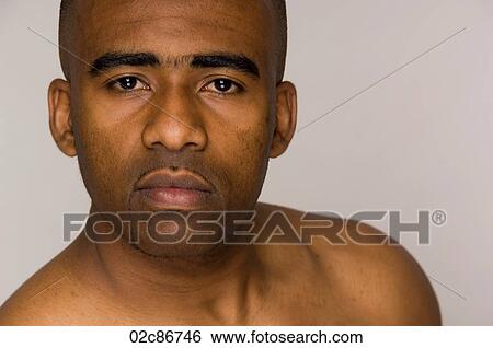 Close-up portrait of strong African-American man. View Large Photo Image Stock Photograph - Close-up portrait of strong African-American man.. Fotosearch