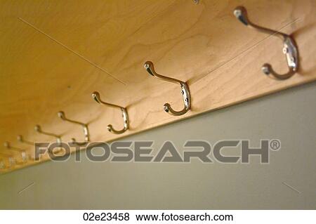 Coat hooks. View Large Photo Image Stock Photo - Coat hooks.. Fotosearch