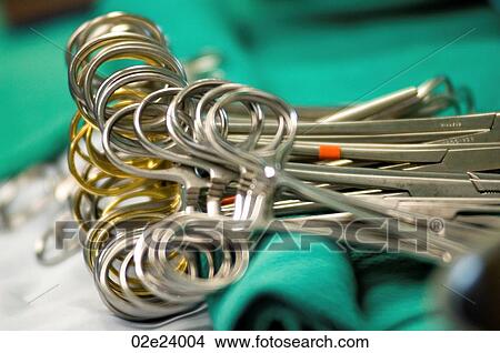 Collection are surgical clamps. View Large Photo Image Picture - Collection are surgical clamps.. Fotosearch