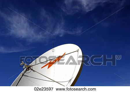 Stock Photo - Communications satellite dish.. Fotosearch