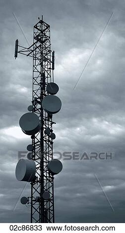 Stock Image - Communications tower.. Fotosearch