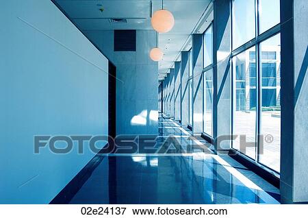 Corporate architectural hallway environment. View Large Photo Image Stock Photo - Corporate architectural hallway environment.. Fotosearch