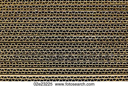 Stock Photography - Cross section of stacked corrugated cardboard.. Fotosearch