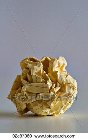 Crumpled paper ball. View Large Photo Image Stock Image - Crumpled paper ball.. Fotosearch