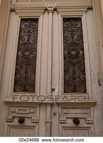 Decorative door in Athens Greece View Large Photo Image Stock Photo - Decorative door in Athens Greece. Fotosearch